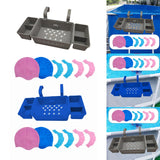 Maxbell Pool Storage Basket Sturdy with Hand Flippers for Drinks Beverage Towels gray