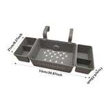 Maxbell Pool Storage Basket Sturdy with Hand Flippers for Drinks Beverage Towels gray