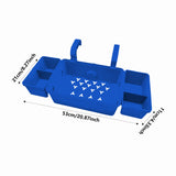 Maxbell Pool Storage Basket Sturdy with Hand Flippers for Drinks Beverage Towels blue
