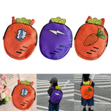 Maxbell Kids Backpack Cartoon Carrier Badminton Bag for Outdoor Sports Camping Girls Orange with Words
