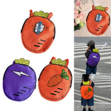 Maxbell Kids Backpack Cartoon Carrier Badminton Bag for Outdoor Sports Camping Girls Orange with Words