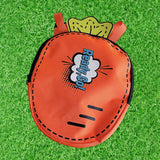 Maxbell Kids Backpack Cartoon Carrier Badminton Bag for Outdoor Sports Camping Girls Orange with Words