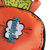 Maxbell Kids Backpack Cartoon Carrier Badminton Bag for Outdoor Sports Camping Girls Orange with Words