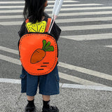 Maxbell Kids Backpack Cartoon Carrier Badminton Bag for Outdoor Sports Camping Girls Orange