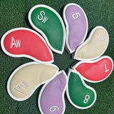 Maxbell 8Pcs Golf Iron Head Covers Waterproof Adults Fit Most Clubs Golf Club Covers
