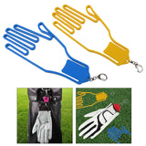 Maxbell Golf Gloves Stretcher Portable Professional Golfer Gloves Maintenance Hanger Yellow