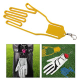 Maxbell Golf Gloves Stretcher Portable Professional Golfer Gloves Maintenance Hanger Yellow