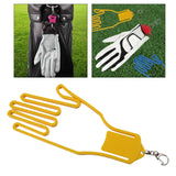 Maxbell Golf Gloves Stretcher Portable Professional Golfer Gloves Maintenance Hanger Yellow