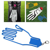 Maxbell Golf Gloves Stretcher Portable Professional Golfer Gloves Maintenance Hanger Blue