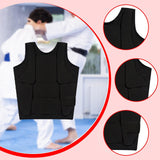 Maxbell Karate Chest Guard Vest Adjustable Protective Gear for Sparring Training