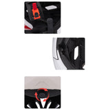 Maxbell Full Face Bike Helmet Adjustable Head Protective Bicycle Helmet White Red