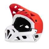 Maxbell Full Face Bike Helmet Adjustable Head Protective Bicycle Helmet White Red