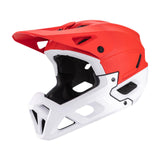 Maxbell Full Face Bike Helmet Adjustable Head Protective Bicycle Helmet White Red