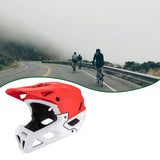 Maxbell Full Face Bike Helmet Adjustable Head Protective Bicycle Helmet White Red