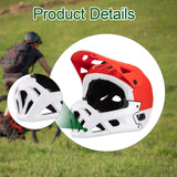 Maxbell Full Face Bike Helmet Adjustable Head Protective Bicycle Helmet White Red