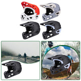 Maxbell Full Face Bike Helmet Adjustable Head Protective Bicycle Helmet White Red
