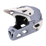 Maxbell Full Face Bike Helmet Adjustable Head Protective Bicycle Helmet Gray Apricot
