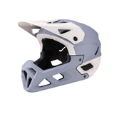 Maxbell Full Face Bike Helmet Adjustable Head Protective Bicycle Helmet Gray Apricot