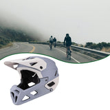 Maxbell Full Face Bike Helmet Adjustable Head Protective Bicycle Helmet Gray Apricot