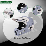 Maxbell Full Face Bike Helmet Adjustable Head Protective Bicycle Helmet Gray Apricot