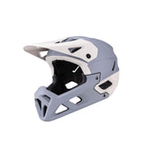 Maxbell Full Face Bike Helmet Adjustable Head Protective Bicycle Helmet Gray Apricot
