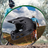 Maxbell Full Face Bike Helmet Adjustable Head Protective Bicycle Helmet Black