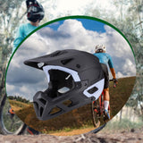 Maxbell Full Face Bike Helmet Adjustable Head Protective Bicycle Helmet Black Blue