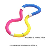 Maxbell Folding Fitness Hula Hoop Spring Design Adjustable for Women Men Pilate Yoga for 30kg to 45kg