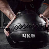 Maxbell Soft Medicine Ball PU Leather for Core Strength Cross Training Weightlifting Silver 1 KG