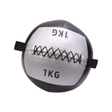 Maxbell Soft Medicine Ball PU Leather for Core Strength Cross Training Weightlifting Silver 1 KG