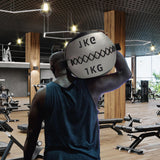 Maxbell Soft Medicine Ball PU Leather for Core Strength Cross Training Weightlifting Silver 1 KG