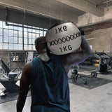 Maxbell Soft Medicine Ball PU Leather for Core Strength Cross Training Weightlifting Silver 1 KG