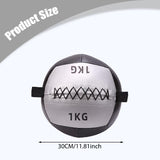 Maxbell Soft Medicine Ball PU Leather for Core Strength Cross Training Weightlifting Silver 1 KG