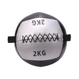 Maxbell Soft Medicine Ball PU Leather for Core Strength Cross Training Weightlifting Silver 2 KG