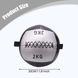 Maxbell Soft Medicine Ball PU Leather for Core Strength Cross Training Weightlifting Silver 2 KG