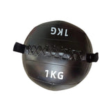 Maxbell Soft Medicine Ball PU Leather for Core Strength Cross Training Weightlifting Black 1 KG