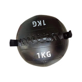 Maxbell Soft Medicine Ball PU Leather for Core Strength Cross Training Weightlifting Black 1 KG