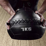 Maxbell Soft Medicine Ball PU Leather for Core Strength Cross Training Weightlifting Black 1 KG
