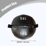 Maxbell Soft Medicine Ball PU Leather for Core Strength Cross Training Weightlifting Black 1 KG