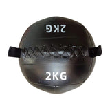 Maxbell Soft Medicine Ball PU Leather for Core Strength Cross Training Weightlifting Black 2 KG