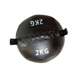Maxbell Soft Medicine Ball PU Leather for Core Strength Cross Training Weightlifting Black 2 KG