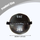 Maxbell Soft Medicine Ball PU Leather for Core Strength Cross Training Weightlifting Black 2 KG
