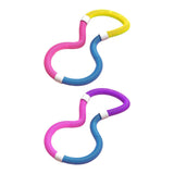 Maxbell Weighted Fitness Hoop PVC Foldable Abdomen Fitness Circles for Men Women Gym Pink Purple Blue