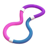 Maxbell Weighted Fitness Hoop PVC Foldable Abdomen Fitness Circles for Men Women Gym Pink Purple Blue