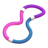 Maxbell Weighted Fitness Hoop PVC Foldable Abdomen Fitness Circles for Men Women Gym Pink Purple Blue