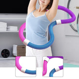 Maxbell Weighted Fitness Hoop PVC Foldable Abdomen Fitness Circles for Men Women Gym Pink Purple Blue