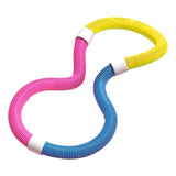 Maxbell Weighted Fitness Hoop PVC Foldable Abdomen Fitness Circles for Men Women Gym Pink Yellow Blue