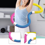 Maxbell Weighted Fitness Hoop PVC Foldable Abdomen Fitness Circles for Men Women Gym Pink Yellow Blue
