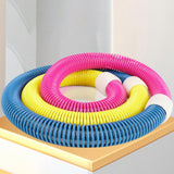 Maxbell Weighted Fitness Hoop PVC Foldable Abdomen Fitness Circles for Men Women Gym Pink Yellow Blue