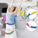 Maxbell Weighted Fitness Hoop PVC Foldable Abdomen Fitness Circles for Men Women Gym Pink Yellow Blue